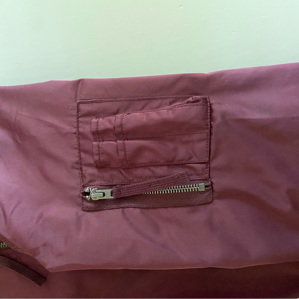Gap Woman’s Bomber Jacket .  Size Small . Burgundy color. - Picture 10 of 14